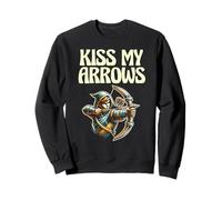 Kiss My Arrows Archer Arco Freccia Tiro con l'arco Amante dello Sport Felpa