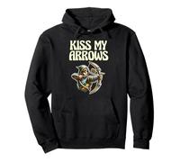 Kiss My Arrows Archer Arco Freccia Tiro con l'arco Amante dello Sport Felpa con Cappuccio
