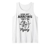 Kiss My Arrows They're Flying Archer Bow Arrow Tiro con l'arco Amante Canotta