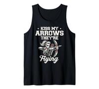 Kiss My Arrows They're Flying Archer Bow Arrow Tiro con l'arco Amante Canotta