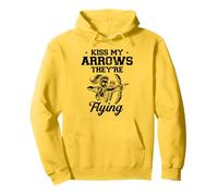 Kiss My Arrows They're Flying Archer Bow Arrow Tiro con l'arco Amante Felpa con Cappuccio