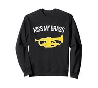 KISS MY BRASS - Banda musicale, banda di ottoni, cornetta divertente Felpa