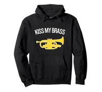 KISS MY BRASS - Banda musicale, banda di ottoni, cornetta divertente Felpa con Cappuccio