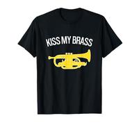 KISS MY BRASS - Banda musicale, banda di ottoni, cornetta divertente Maglietta