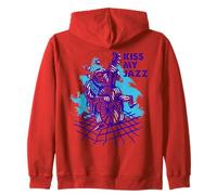 Kiss My Jazz - Illustrazione di Musicista Felpa con Cappuccio