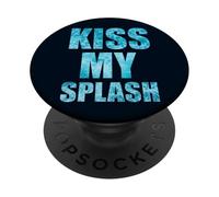 Kiss My Splash Nuoto Oceano Spiaggia Surfer PopSockets PopGrip Adesivo