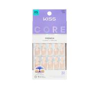 KISS Nucleo, unghie a pressione, colla per unghie inclusa, "Your Moment", rosa, dimensioni corte reali, forma quadrata, include 32 unghie, 2 g di colla, 1 bastoncino per manicure, 1 mini lima