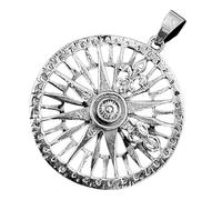 Kiss of Leather 289 - Ciondolo a forma di bussola, in argento Sterling 925