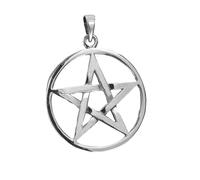 Kiss of Leather - Ciondolo a forma di pentacolo grande, in argento Sterling 925, n. 229