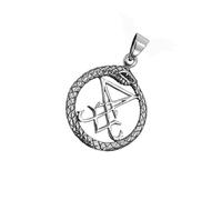 Kiss of Leather Ciondolo Sigillo di Lucifero in argento 925, Si. 423, Argento