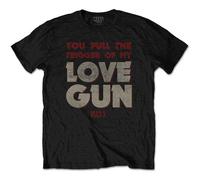Kiss - T-Shirt # L Black Unisex # Pull the Trigger