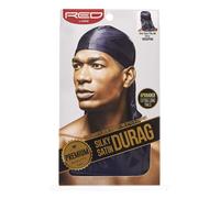 KISS RED Durag in raso di seta Premium Durag liscio in seta per uomo e donna, fasce per la testa a 360 onde, blu navy