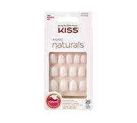 KISS Salon Natural "Stir It Up" - 28 unghie finte da incollare fai da te, 2 g, colla per unghie, 1 bastoncino per manicure, 1 mini lima