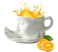 Kiss Set di tazze da caffè per il viso, per il viso, per il bacio in ceramica, set da 100 ml, arte astratta, da tè, bacio, amante, caffè stereo, da caffè per il giorno di