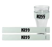 Kiss Slap Bands: 2-Pack with White Bands and Black Font