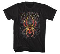 KISS Spider Manica Corta T-Shirt Uomo Nero Cotone Girocollo Preshrunk