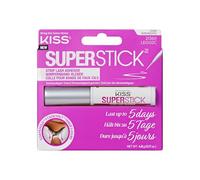KISS Super Stick, colla per ciglia prolungata per 5 giorni, colla per ciglia ad asciugatura rapida, arricchita con estratto di amamelide e cactus, applicatore a pennello, netto 4,8 g, trasparente