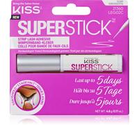 KISS Super Stick, colla per ciglia prolungata per 5 giorni, colla per ciglia ad asciugatura rapida, arricchita con estratto di amamelide e cactus, applicatore a pennello, netto 4,8 g, trasparente