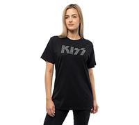 KISS T Shirt Diamante Classic Band Logo Nuovo Ufficiale Unisex Nero Size XL
