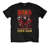 Kiss - T-Shirt # S Black Unisex # Love Gun Glow