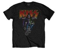 Kiss Maglietta Neon Band Unisex Black S
