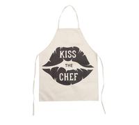 Kiss The Chef Grembiule Lino Cucitura Per Ristorante