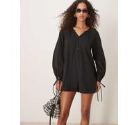 Kiss The Sky - Tuta corta nera a maniche lunghe-Nero 44