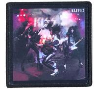 Kiss - Kiss Patch Alive! Album Cover Band Logo Nuovo Ufficiale Nero Printed Iron On Size Accessory Size
