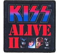 Kiss - Kiss Patch Alive Ii Album Cover Band Logo Nuovo Ufficiale Nero Printed Iron On Size One Size