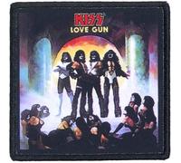 Kiss - Kiss Patch Love Gun Album Cover Band Logo Nuovo Ufficiale Nero Printed Iron On Size Accessory Size