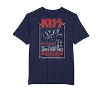 Kiss - Una Sola Notte Maglietta, Uomo Taglie Grandi, Navy, 5X Tall