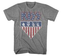 KISS - USA - Maglietta A Maniche Corte - Heather - Adulto