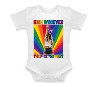 Kiss Whoever - Body per neonato LGBTQ+ Pride, arcobaleno | Messaggio colorato e sfacciato per autodeterminazione e libertà. Ideale per feste ed eventi con orgoglio.