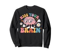 Kiss Your Brain Design grafico motivazionale per pensatori Felpa