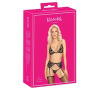 Set Intimo Ricamato Kissable (Nero)