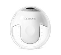 KISSBOBO Tiralatte elettrico, 4 modalità, 19 livelli, senza mani, forte potenza di aspirazione 320 mmHg, aiuta le mamme a produrre più latte (1 pezzo/bianco)