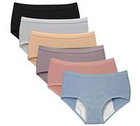 Kissecret Mutandine Mestruale per Ragazze Adolescente Cotone Culotte da Ciclo Flusso Abbondante per Donna Slip igieniche Anti-Perdite Confezione da 6 Pezzi (M, Stile3)