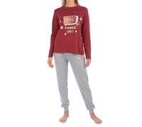 Kisses&Love Pigiama da Donna in Cotone a Maniche Lunghe KLP1