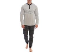 Kisses&Love Pigiama Invernale in Pile a Maniche Lunghe da Uomo KLP3