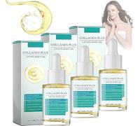 KISSHI CollagenPlus Lifting Body Oil, Collagen Lifting Body Oil, Anti-Aging Collagen Lift Serum, Reduces Fine Lines and Wrinkles (3 Pcs)