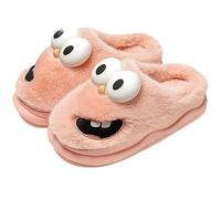 Kissing Slippers, 3D Funny Cute Non-Slip EVA Thick Sole Tongue Big Eyed Dog Slippers, Unisex Cartoon Comfy Slipper (Pink,7-7.5 Women/5.5-6 Men)