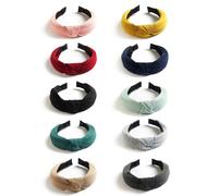 KissLife 10 pacchetto largo fasce per la testa a testa in gamba per capelli elastico Accessori per capelli in moda elastico per donne e ragazze bambi