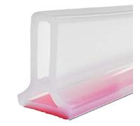 KISSLIU Striscia Impermeabile Pieghevole in Silicone, Tappo per diga Acqua per soglia Doccia, Arresto per Flusso d'Acqua con Guarnizione per Pavimento del Bagno (Transparent,90cm)