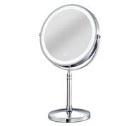Kissmii 1Set 10X LED Mirror Specchio per il Trucco Ricaricabile Regolabile con 3 Colori A