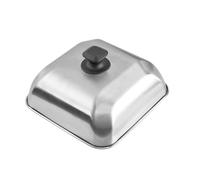 Kissmii Coperchio per Hamburger Rotondo In Acciaio, Cupola per Piastra, Coperchio per Fusione di Formaggio, Accessori per Grigliate, Barbecue, Picnic