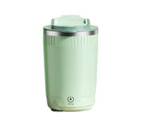 Kissmii Tazza con Agitazione Automatica, Tazza per Miscelare Caffè e Latte, Frullatore Elettrico, 400 Ml Verde
