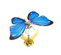 Kisss Farfalla in metallo puzzle 3D, meccanica 3D farfalla puzzle modello kit di costruzione germogli in metallo insetti, decorazione per la casa Halloween per adulti decorazione Steampunk regalo -