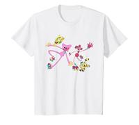 Kissy Missy Gatto-Bee & Mommy Gambe Lunghe Pattinaggio Bambini Maglietta, Bambini, Bianco, 4 Anni