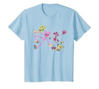 Kissy Missy Gatto-Bee & Mommy Gambe Lunghe Pattinaggio Bambini Maglietta, Bambini, Celeste, 3 Anni