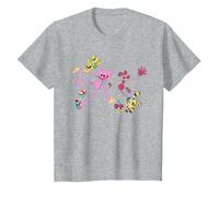Kissy Missy Gatto-Bee & Mommy Gambe Lunghe Pattinaggio Bambini Maglietta, Bambini, Grigio Melange, 12 Anni